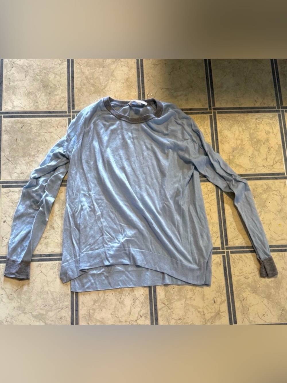 Michael Kors blue and gray crewneck sweater size medium